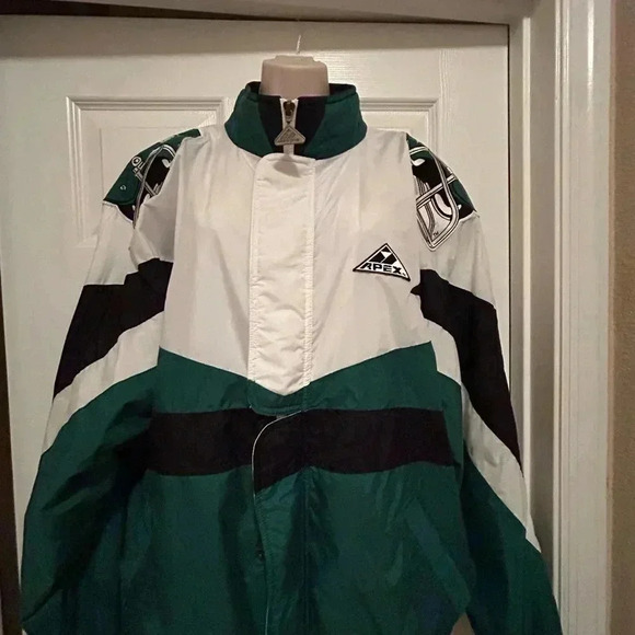 Pro Line by Apex One Vintage NFL New York Jets Green and White Men's Jacket, XL - Picture 1 of 6